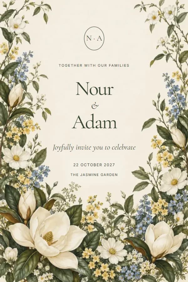 Jardin invitation preview