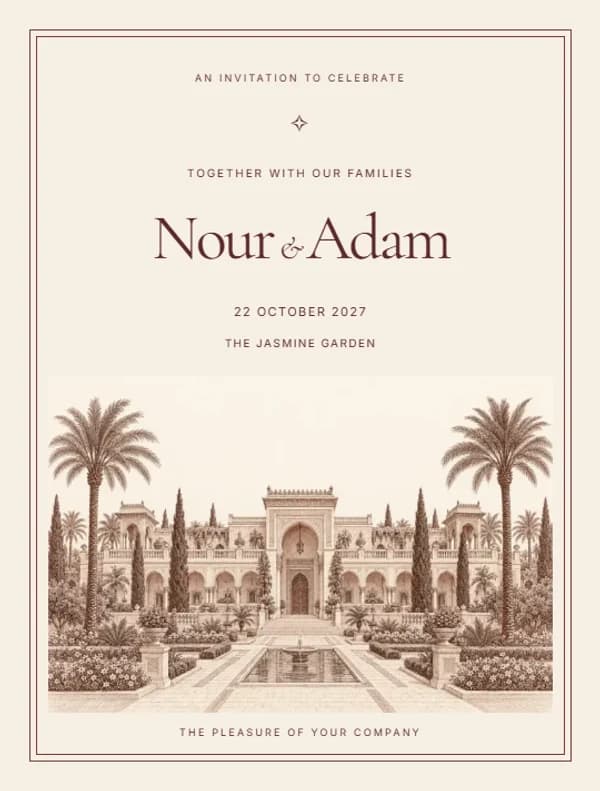Palazzo invitation preview